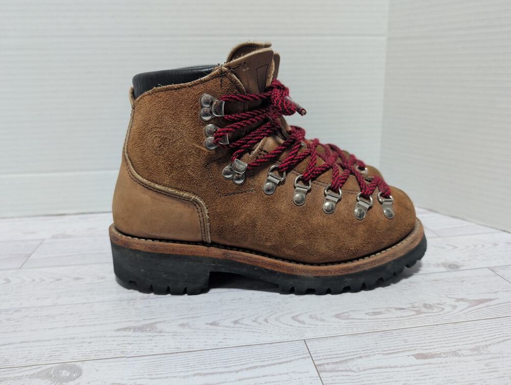 VTG DEXTER Leather Mountaineering Hiking Boots Mens Sz 6 M Vibram Made In USA